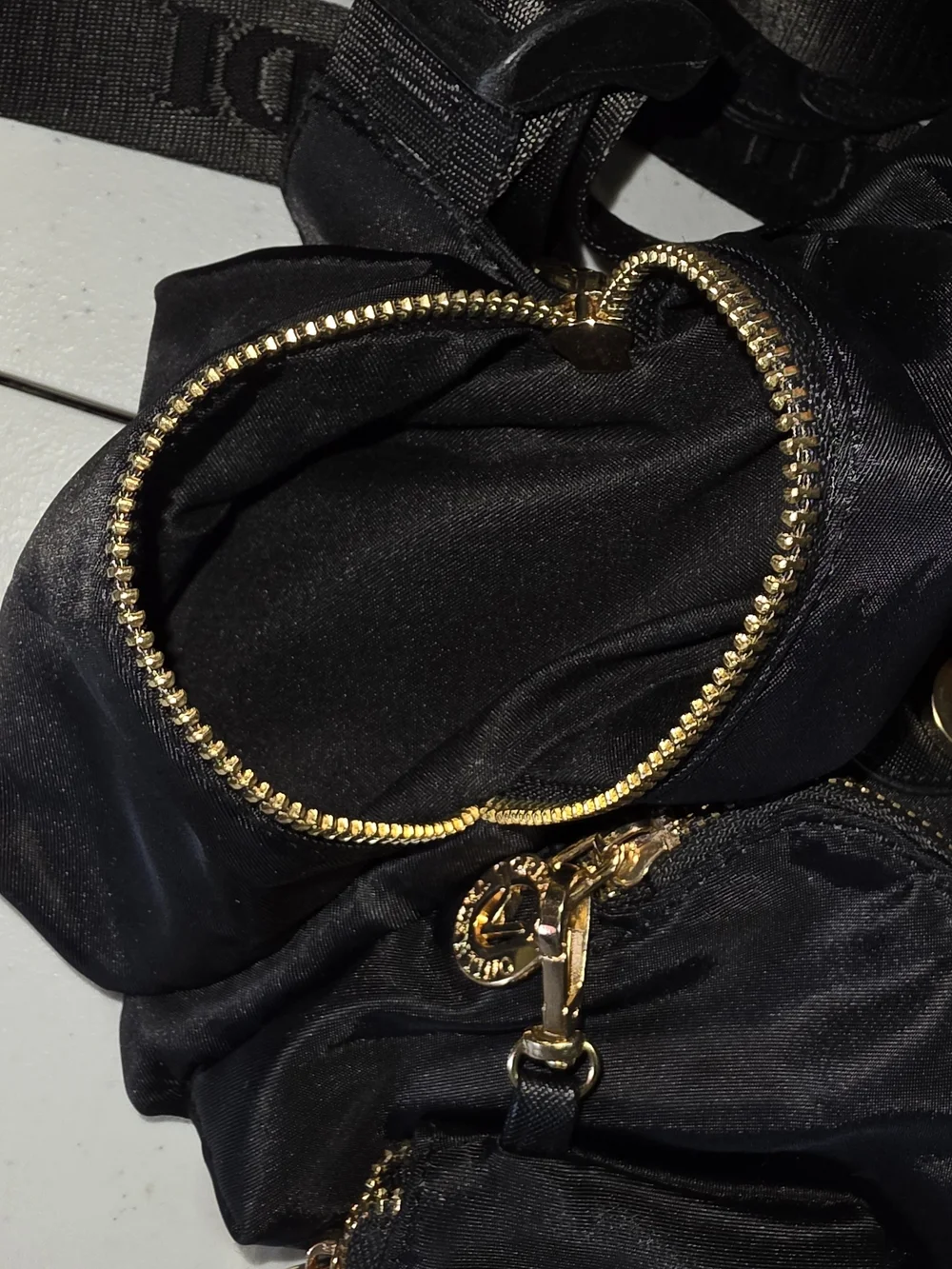 Valentino Orlandi Black  Backpack with Gold Accents NWOT
